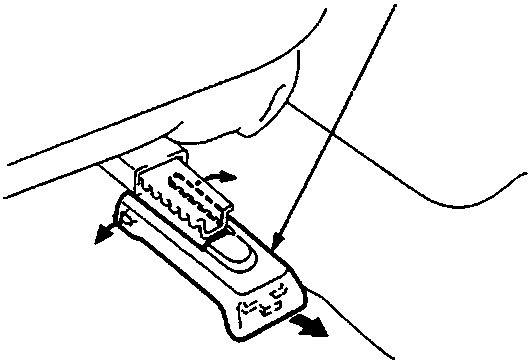 Diagram showing the seat track end cover (A) being removed from the front of the seat base.