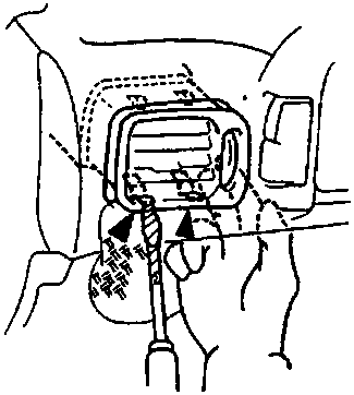 Location of the side air vent within the dashboard