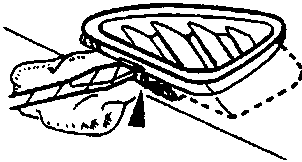 Removal of the adjustable vane from the side air vent using a tool