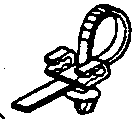 Diagram of a cable clamp or retainer clip