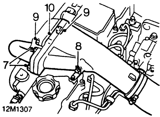 Camshaft cover gasket – Remove turbocharger pipe.