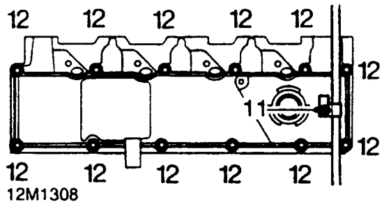 Camshaft cover gasket – Remove inlet manifold intake pipe and discard gasket.