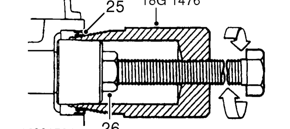 Fit original injection pump timing belt camshaft gear bolt to camshaft.