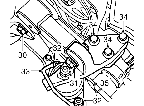 Tighten nut on tool 18G 1719 until belt tension is released.