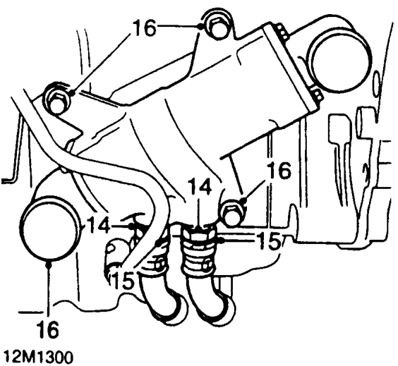 Position container to collect any oil spillage.