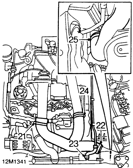 Remove air intake hose assembly.