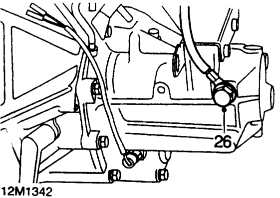 Slacken clip and remove turbocharger hose from intercooler.