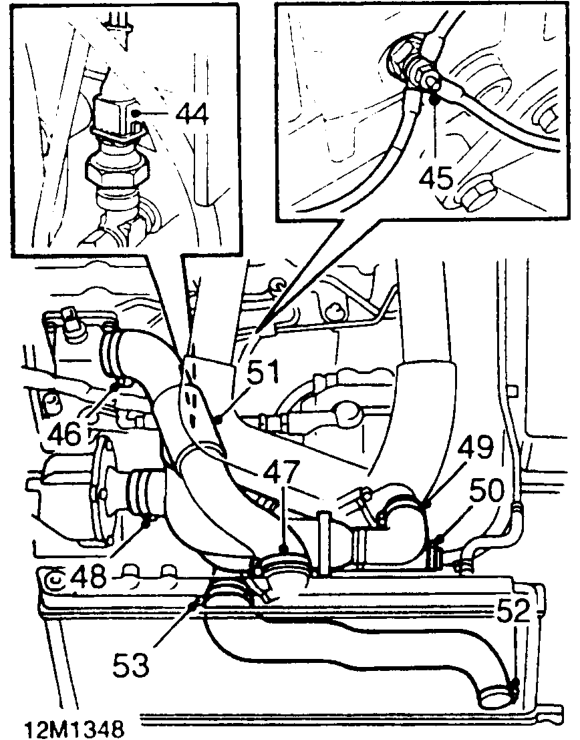 Release 2 engine harness to main harness connectors from bracket and disconnect multiplugs