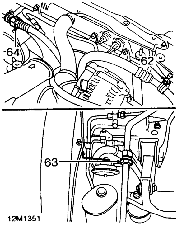 Slacken clip and disconnect coolant heater feed hose from engine outlet pipe.