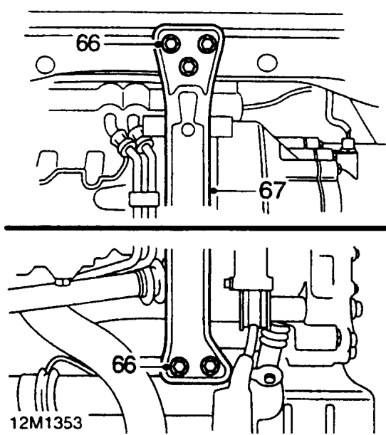 Slacken clip and disconnect PAS pump feed hose from PAS fluid reservoir.