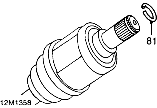 Insert tool 18G 1578 between drive shaft housing and gearbox to disengage drive shaft circ