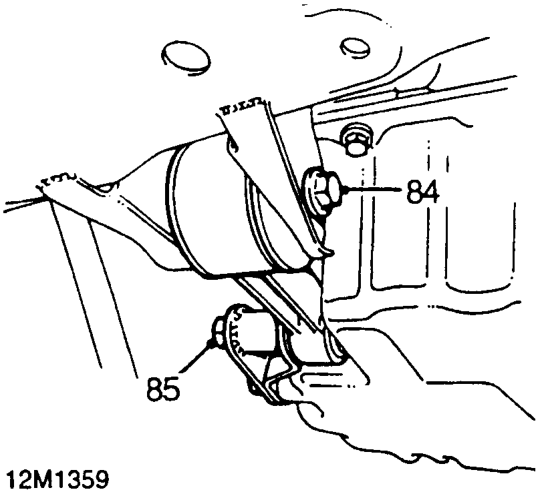 Repeat above operations and disconnect RH suspension and drive shaft.
