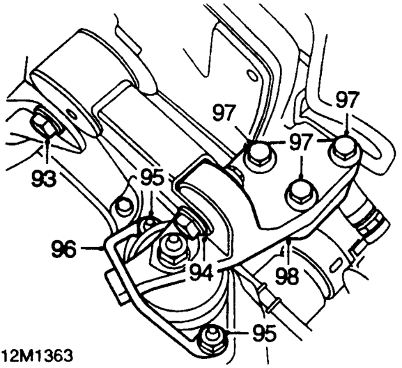 Remove engine LH mounting.