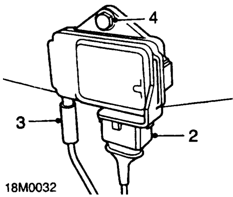 Manifold absolute pressure sensor – Disconnect battery earth lead.