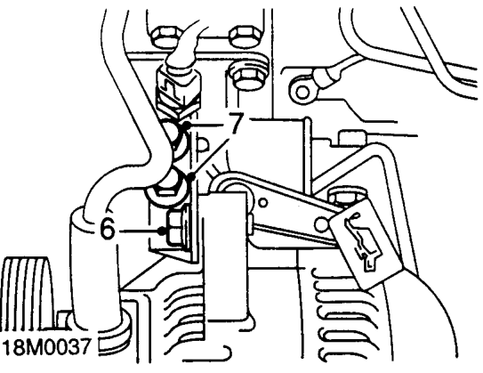 Models with air conditioning – Using assistance, release drive belt from alternator pulley.