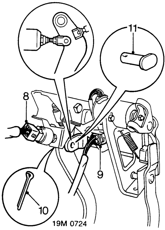 Release 2 clips securing universal joint cover to steering column and remove cover.
