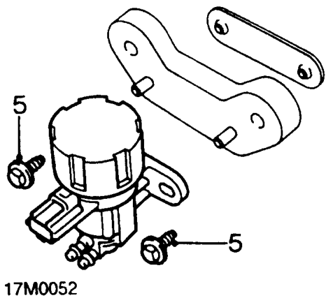 Egr solenoid valve – Remove solenoid valve and mounting rubber.