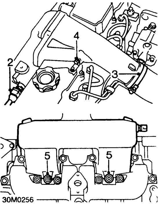 Inlet manifold – Remove exhaust manifold. See this section.
