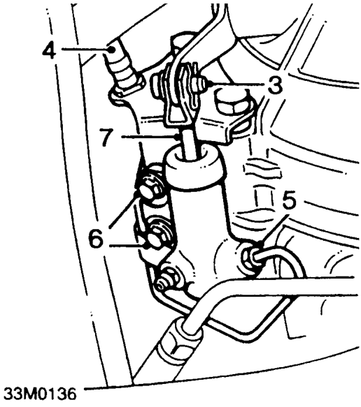 Slave cylinder – Remove LH under belly panel. See BODY, Repairs.
