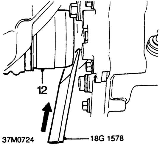 Differential oil seal – Release lower arm from hub.