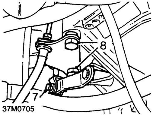 Gearbox – Remove 5 bolts securing centre beam, remove centre beam.