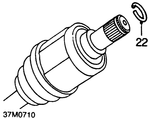 Insert 18G 1578 between drive shaft housing and gearbox to disengage drive shaft circlip f