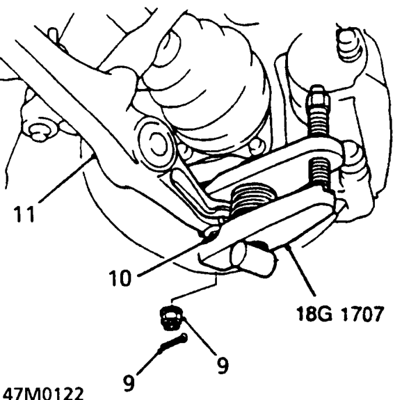 Drive shaft – Remove damper fork and check for damage.