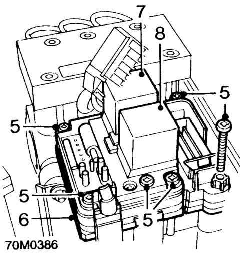 Disconnect 3 multiplugs from ECU and position aside.