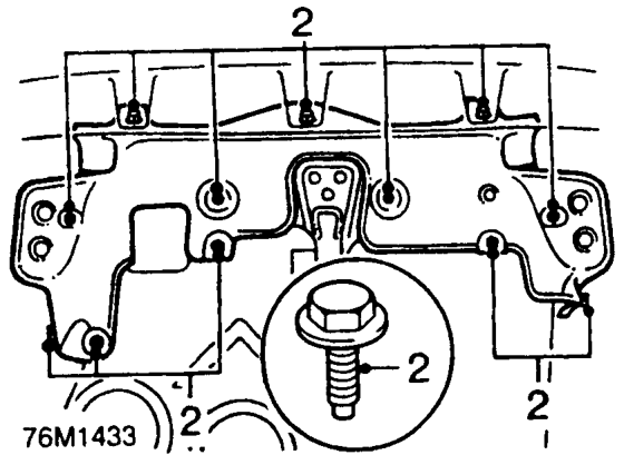 Under belly panel – Raise front of vehicle.