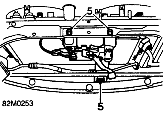 Condenser – Remove radiator mounting brackets.