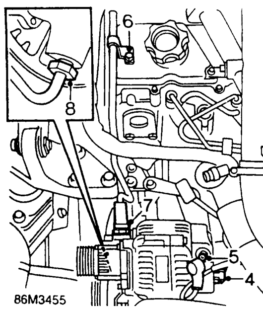 Alternator – Remove drive belt. See MAINTENANCE.
