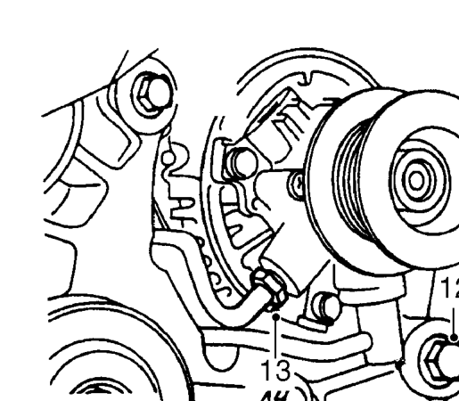 Alternator – Release oil return pipe from sump.