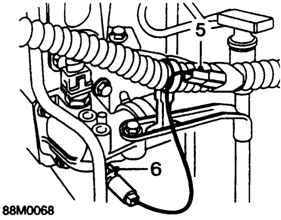 Engine coolant temperature gauge sensor – Models with air conditioning: Remove alternator. See ELECTRICAL, Repairs.