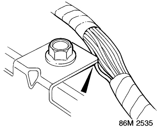 Symptom – Wiring damaged or shorted to ground causing: Fuse(s) to blow, circuit(s) not to operate or