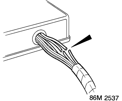 Symptom – Wire is completely cut through causing: Open circuit, circuit(s) not to operate or not to 