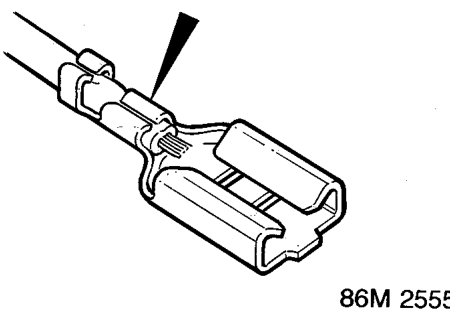 Symptom – No continuity between the terminal and wire.