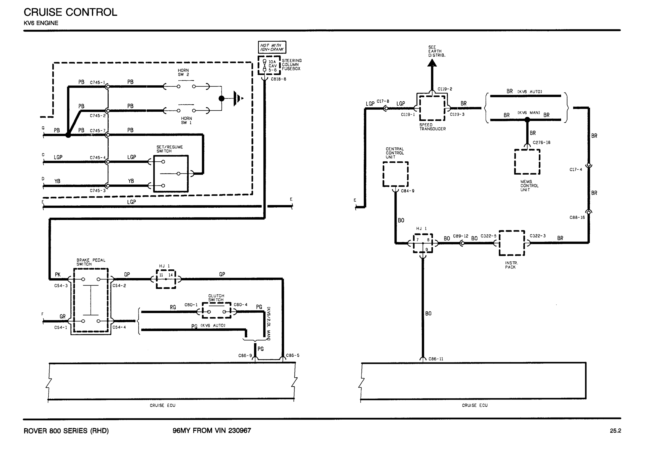 Cruise Control Kv6 Engine circuit diagram