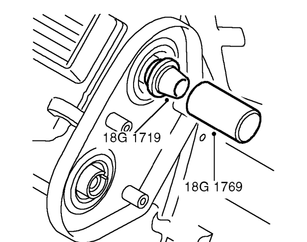 Camshaft rear oil seal - lh bank – Lubricate inner lip of seal with clean engine oil.