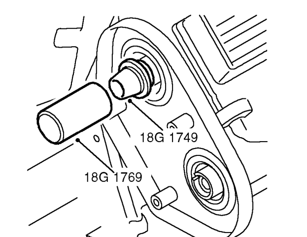 Camshaft rear oil seal - rh bank – Lubricate inner lip of seal with clean engine oil.