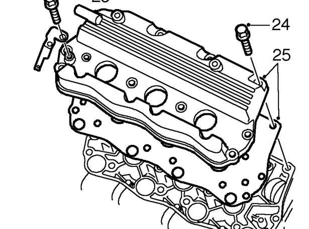 Release clips securing coolant bleed hose to manifolds, release and remove hose.