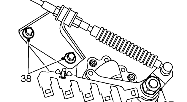 Release 5 multiplugs from selector cable bracket.