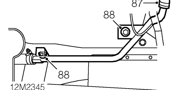 Swivel mounting bracket away from engine and tighten through bolt to hold bracket clear of