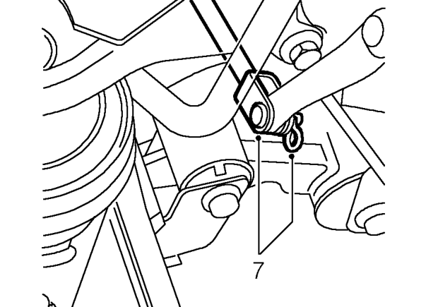 Engine mounting - front – Release top hose from front clip.