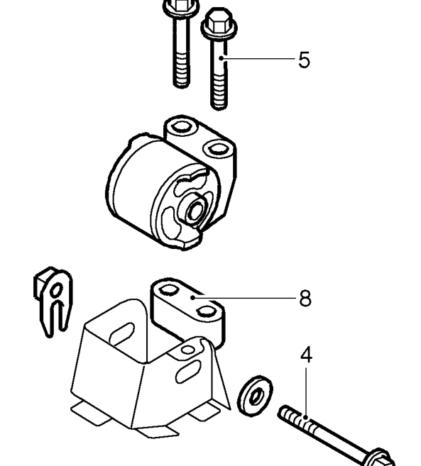 Timing belt cover - front rh – Position trolley jack under sump to support engine.