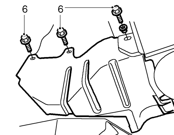 Camshaft rear timing belt - lh bank – Remove RH road wheel.