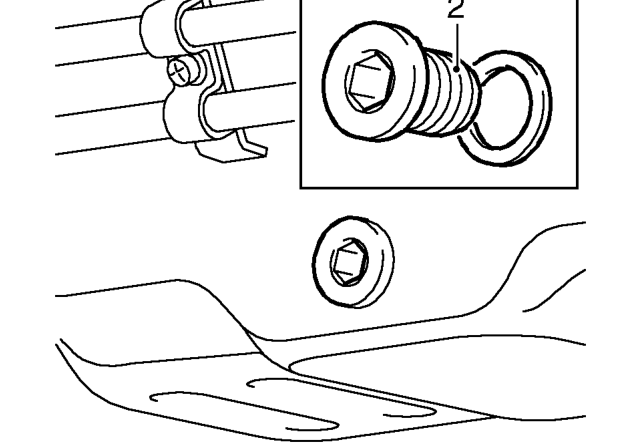 Oil level check – Place a container beneath engine sump.