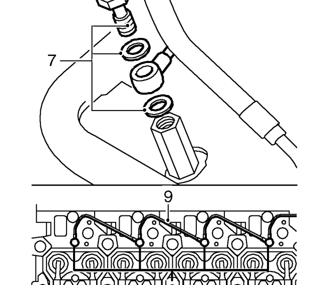 Cylinder head gaskets – Disconnect temperature gauge sensor lead.