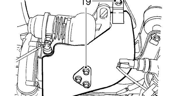 Remove bolt securing earth lead to engine.