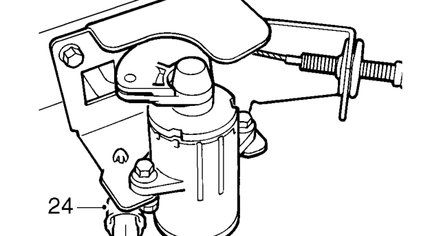 Fit 18G 284-11 to 18G 284 and remove 2 clips securing gear selector outer cables to bracke
