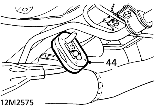 Remove 3 nuts securing exhaust front pipe to intermediate pipe.